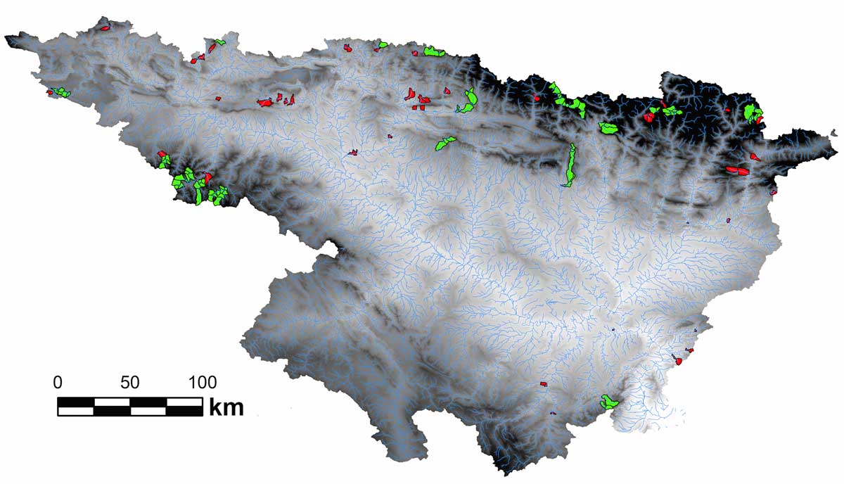 Mapa de la cuenca del Ebro